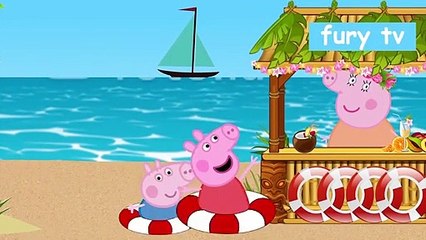 PEPPA PIG CRYING IN THE BEACH CRAB ATTACK with FINGER FAMILY NURSERY RHYMES LYRICS AND MORE