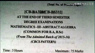 Degree 3rd SEMESTER MATHEMATICS  previous papers