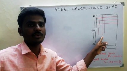 Steel calculation for slab  in Tamil_ How to calculate quantity of steel required for slab