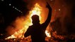Сильный пожар в центре Сантьяго. Протесты в Чили продолжаются