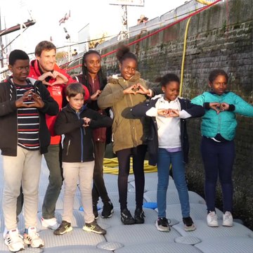 Initiatives Cœur 2019 : Visite des enfants sur le bateau Initiatives-cœur