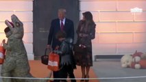 Trump celebra Halloween repartiendo dulces en la Casa Blanca
