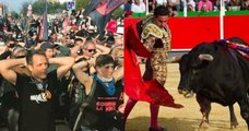 Rémi Gaillard et des militants anti-corrida ont manifesté contre la tauromachie à Rodilhan ce weekend