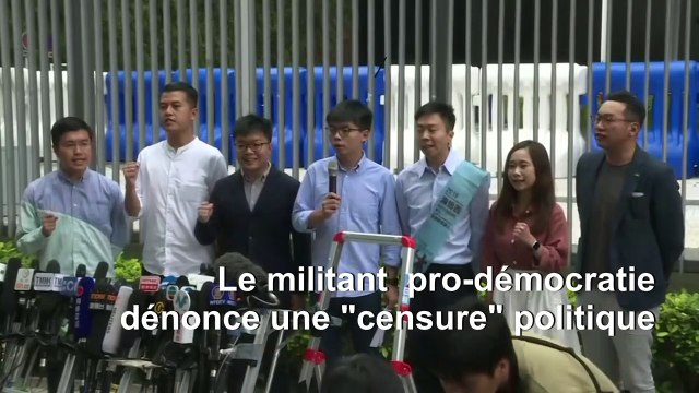 ELECTIONS LOCALES À HONG KONG:LA CANDIDATURE DE joshua WONG INVALIDÉ