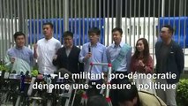 ELECTIONS LOCALES À HONG KONG:LA CANDIDATURE DE joshua WONG INVALIDÉ