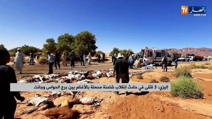 إليزي : 3 قتلى في حادث إنقلاب شاحنة محملة بالأغنام بين برج الحواس وجانت