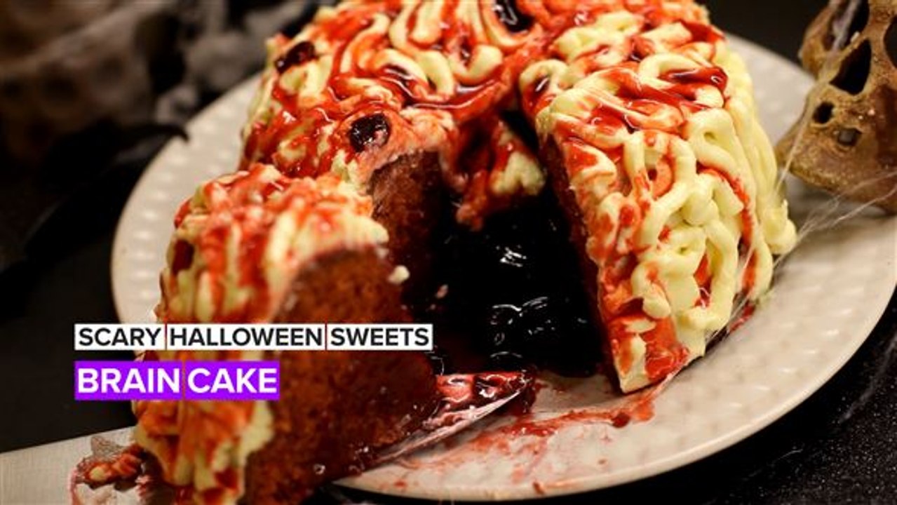 Get into the Halloween spirit with this creepy 'Brain Cake'