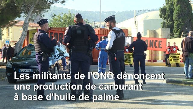 Greenpeace bloque une raffinerie Total utilisant de l'huile de palme