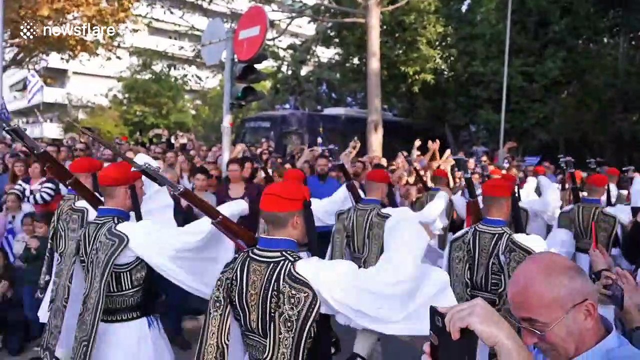 Greece military parade: Armed forces and tanks roll out down streets of Thessaloniki during Ohi Day