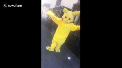 Pikachu breaks it down before Halloween