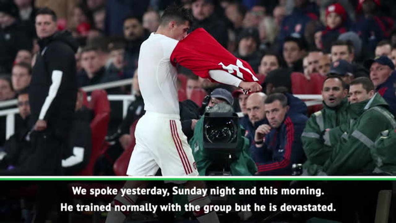 'Devastated' Xhaka needs Arsenal fans' support - Emery