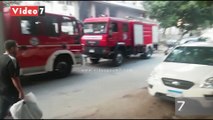 5 سيارات إطفاء تسيطر على حريق بوزارة التضامن الاجتماعي