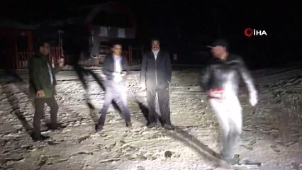 Sarıkamış’a mevsimin ilk karı yağdı