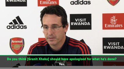 Xhaka should apologise to Arsenal fans - Emery