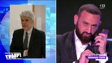 Cyril Hanouna appelle Bernard Tapie en direct : "Je t'aime fort"
