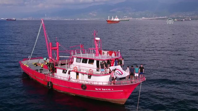 Gemide asker selamıyla 29 Ekim kutlaması - HATAY