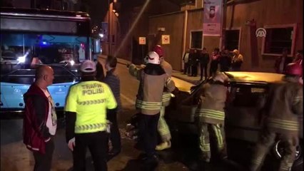 Beyoğlu'nda otomobil otobüse çarptı: 1 yaralı