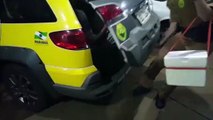 Homem tenta enganar seguranças com sacolinha de mercado e é detido furtando carne