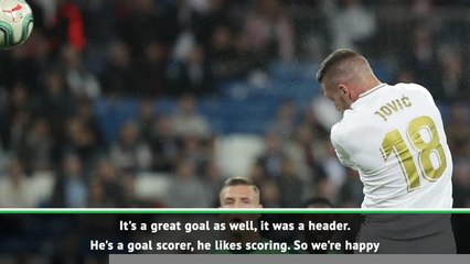 Zidane delighted to see Jovic get first Real Madrid goal