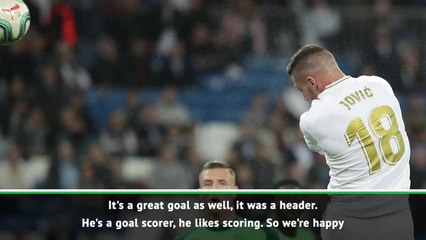 Download Video: Zidane delighted to see Jovic get first Real Madrid goal