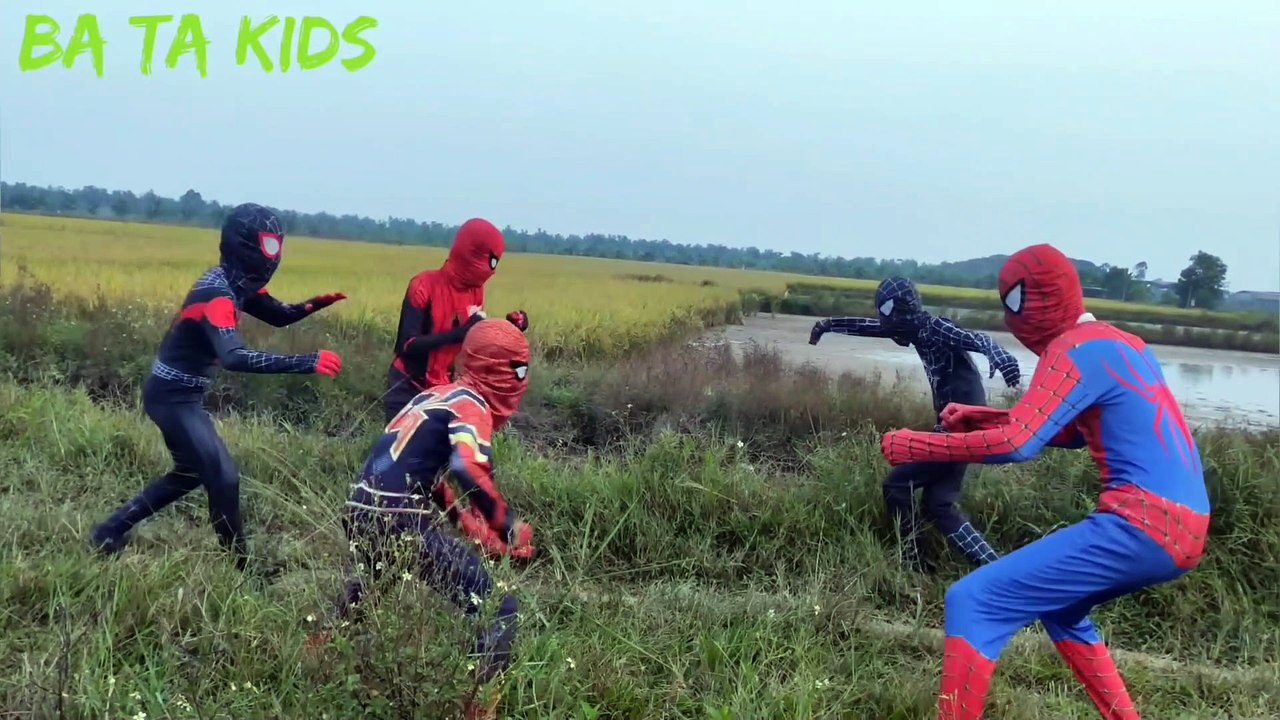 Superman black spider took bread and life lessons for guys ... - Ba Ta Kids