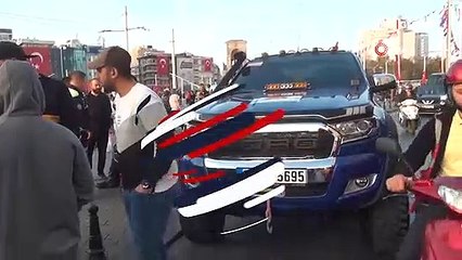 Çakar kullanan lüks cip sürücüsüne ceza!