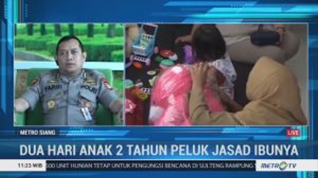 Polisi Beri Trauma Healing untuk Bocah 2 Tahun yang Peluk Jasad Ibunya