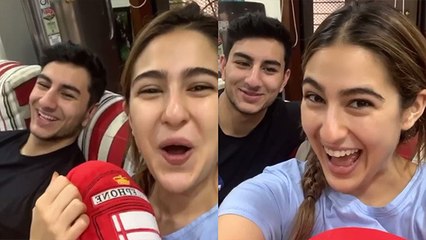 Sara Ali Khan shares CUTE video with brother Ibrahim Ali Khan | FilmiBeat