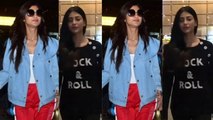 Spotted Shilpa Shetty with her family & Shruti Haasan at the airport