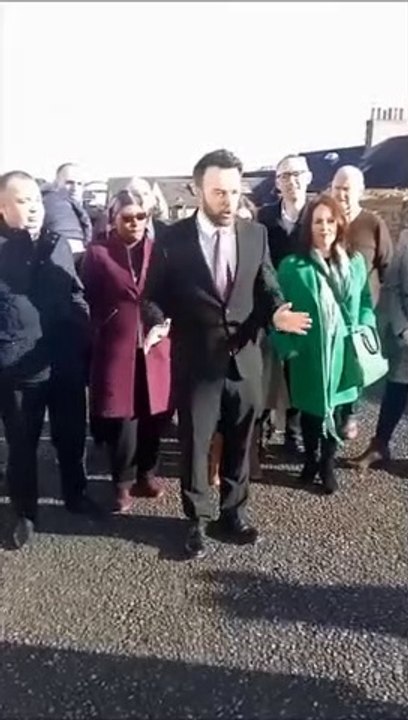 SDLP Colum Eastwood launches his Foyle candidacy on the Derry Walls