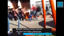 La Plata: batalla campal entre alumnos de dos escuelas y golpiza a directora
