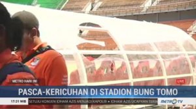 Dispora Inventarisasi Kerusakan Fasilitas di Gelora Bung Tomo