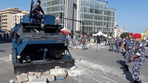 پلیس و ارتش لبنان پاکسازی خیابان‌ها را آغاز کردند