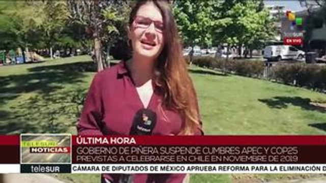 Piñera anuncia la suspensión de las cumbres APEC y COP25 en Chile