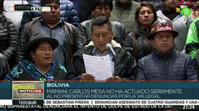 Bolivia: Conalcam rechaza acciones de la oposición tras las elecciones