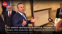 Bakan Çavuşoğlu’ndan yabancı gazeteciye tokat gibi cevap!;