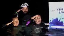 غواص زن ترکیه رکورد جهانی شنای یک‌نفس را شکست
