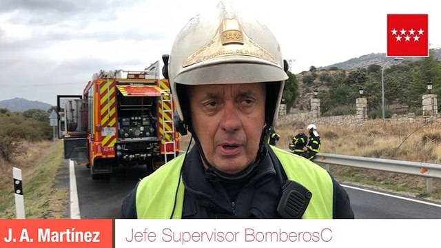 Bomberos explican las circunstancias del accidente de tráfico de la M-602