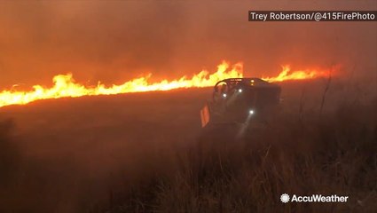 Wind hindering firefighters' battle with Easy Fire