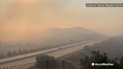 Easy Fire creating smoke-filled skies