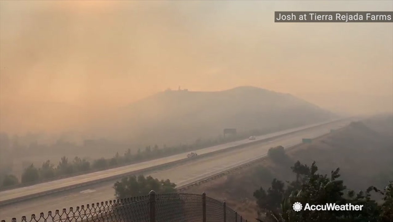 Easy Fire creating smoke-filled skies