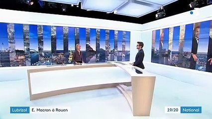 Rouen : visite surprise d'Emmanuel Macron sur le site de Lubrizol