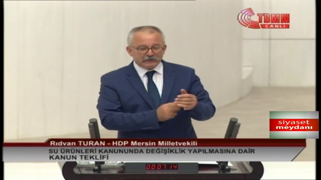 HDP MERSİN MİLLETVEKİLİ RIDVAN TURAN MECLİS KONUŞMASI-SU ÜRÜNLERİNDE KANUNUNDA DEĞİŞİKLİK YAPILMASINA DAİR KANUN TEKLİFİ-30 EKİM 2019