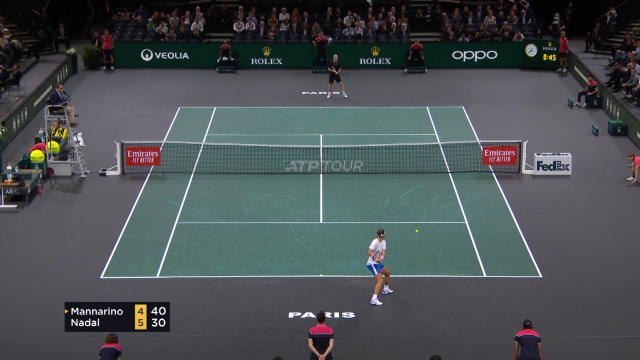 Rolex Paris Masters - Nadal trop fort pour Mannarino