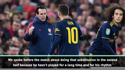 Emery praises Ozil performance despite arranged substitution