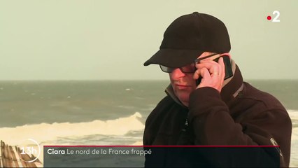 Ciara : des vagues impressionnantes déferlent sur le littoral du nord de la France