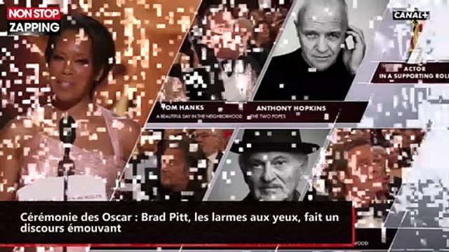 Cérémonie des Oscar : Brad Pitt, les larmes aux yeux, fait un discours émouvant (Vidéo)