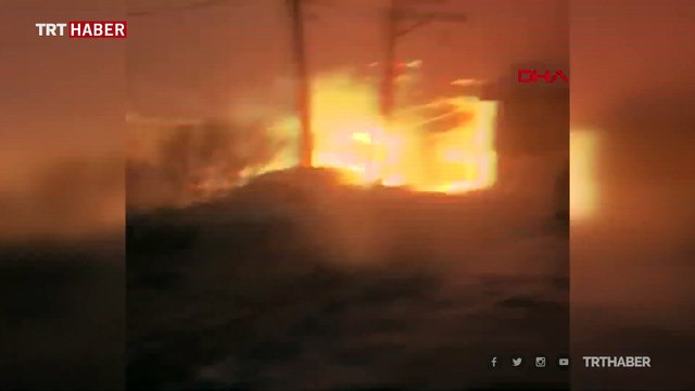 Trafodaki patlama anı kamerada