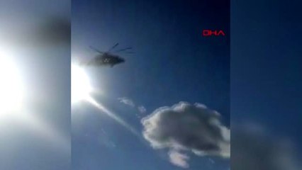 Hatay devlet hastanesi'nde askeri helikopter hareketliliği