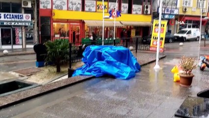 Malkara’da Dolu ve Sağanak Yağış